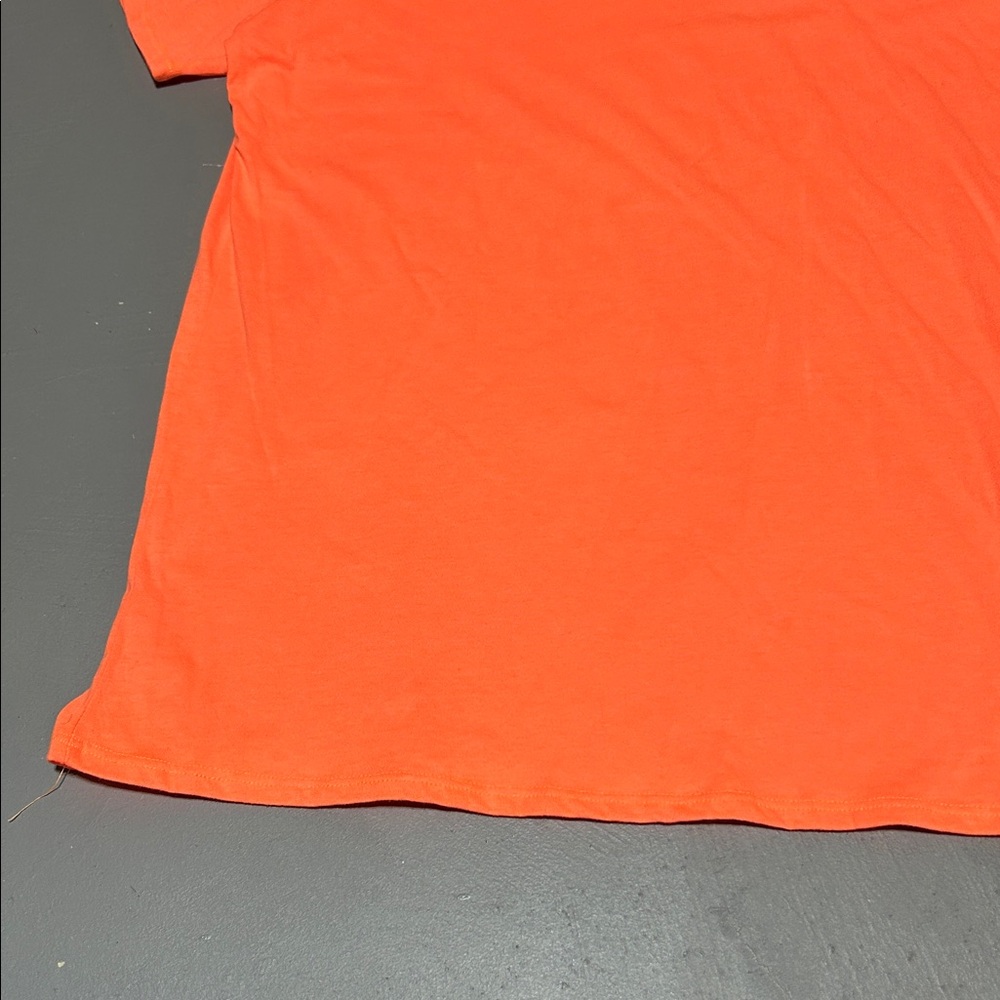 Zenana Orange Basic Essential Soft Short Sleeve Shirt (Women’s XL) - Picture 2 of 7
